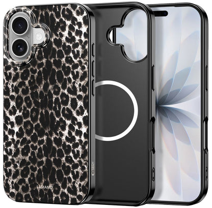 MagSafe Case for Apple iPhone 17, Tech-Protect, Lamano Leopard, Black