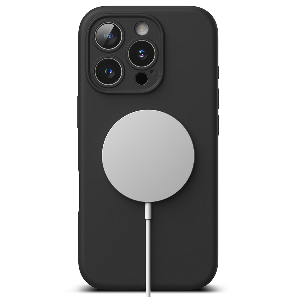 MagSafe-Hülle für Apple iPhone 16 Pro Max, Ringke, Silikon, Schwarz, Neuversiegelt
