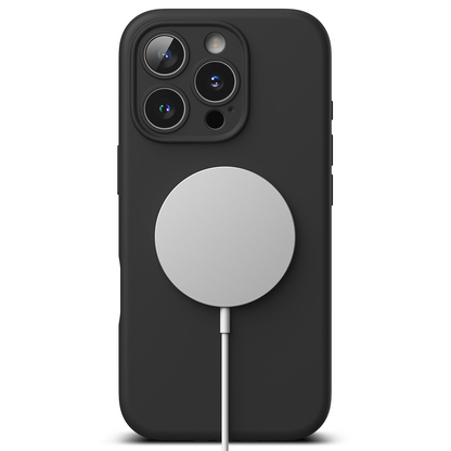 MagSafe-Hülle für Apple iPhone 16 Pro Max, Ringke, Silikon, Schwarz, Neuversiegelt
