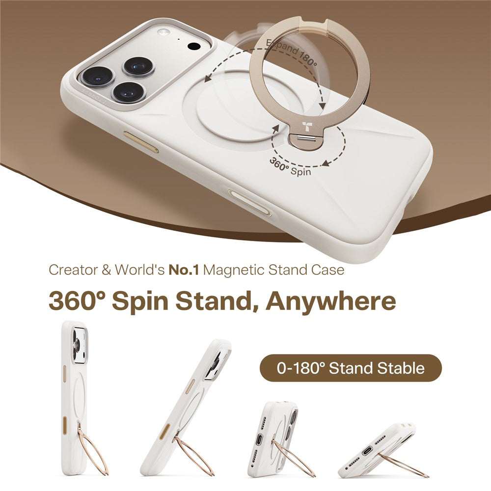 MagSafe Hülle für Apple iPhone 17 Pro Max, Torras, QPRO Silikon, Weiß