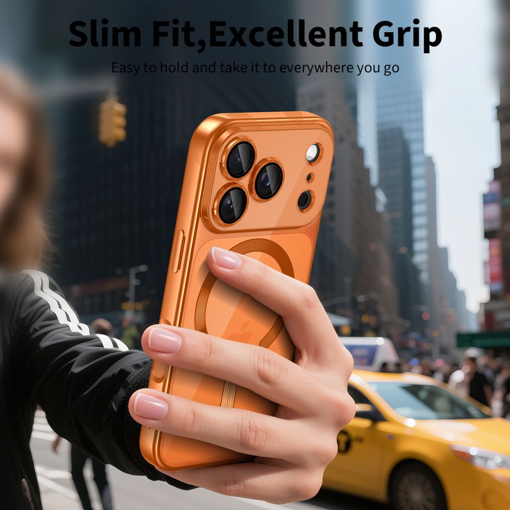 MagSafe Hülle für Apple iPhone 17 Pro Max, Tech-Protect, Magflex, Orange