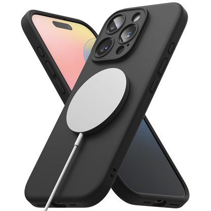 MagSafe-Hülle für Apple iPhone 16 Pro Max, Ringke, Silikon, Schwarz, Neuversiegelt