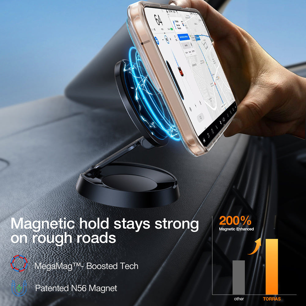 MagSafe Hülle für Apple iPhone 16 Pro Max, Torras, Pstand, Transparent