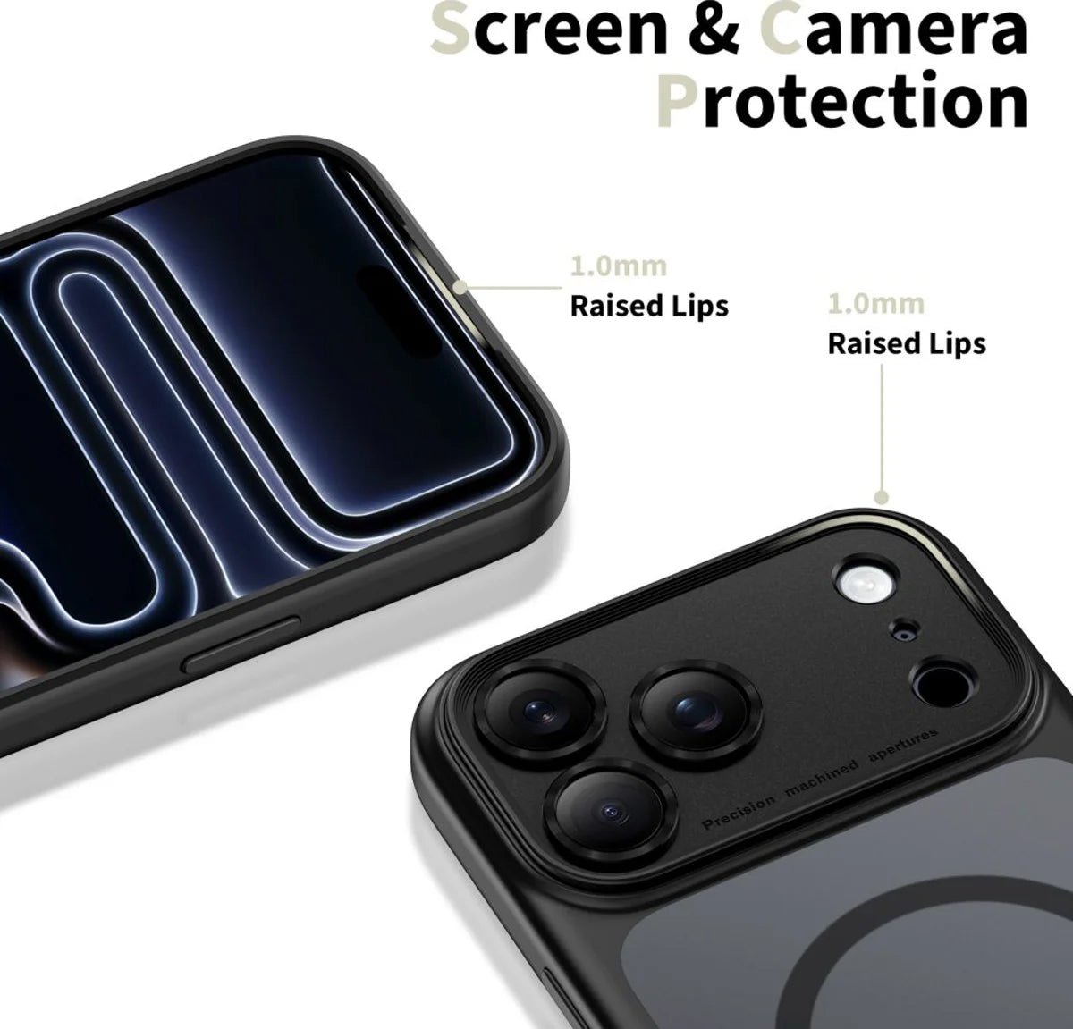 MagSafe Case for Apple iPhone 17 Pro Max, Tech-Protect, MagPeak, Matte Black