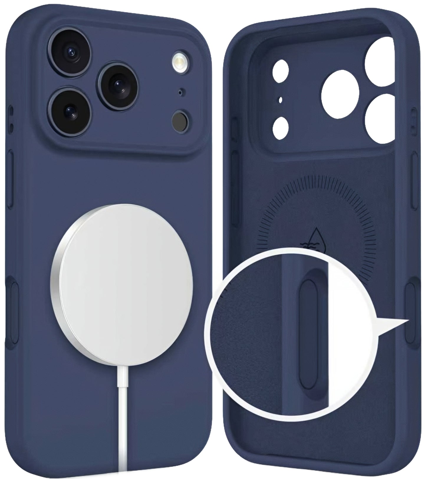 MagSafe Hülle für Apple iPhone 17 Pro, Tech-Protect, Silikon, Marineblau