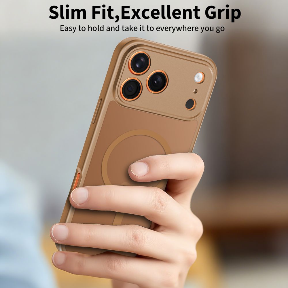 MagSafe Hülle für Apple iPhone 17 Pro Max, Tech-Protect, BasicMag, Mattbraun