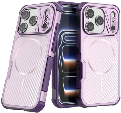 MagSafe Case for Apple iPhone 18 Pro Max / 17 Pro Max, OEM, Carbon and Corner Protection, Purple
