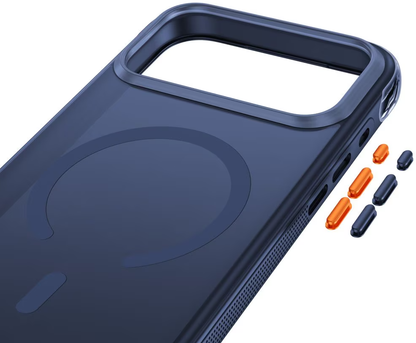 MagSafe-Hülle für Apple iPhone 18 Pro / 17 Pro, Tech-Protect, MagAir CC, Mattes Marineblau