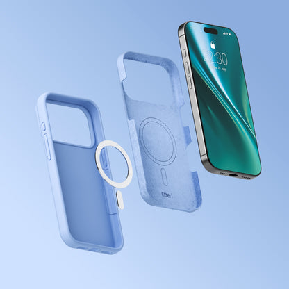 MagSafe-Hülle für Apple iPhone 18 Pro / 17 Pro, Etteri, Silicone Mag, Blau
