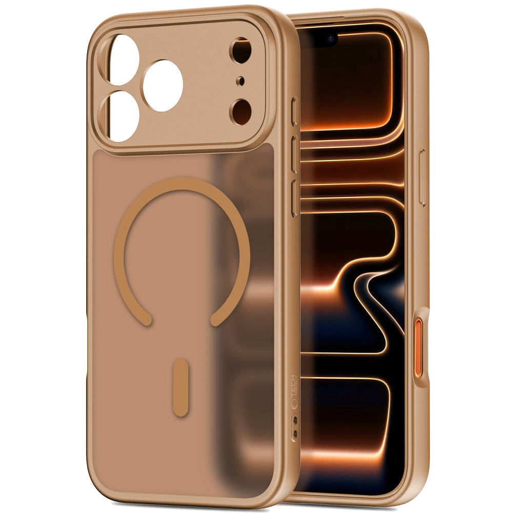 MagSafe Hülle für Apple iPhone 17 Pro Max, Tech-Protect, BasicMag, Mattbraun