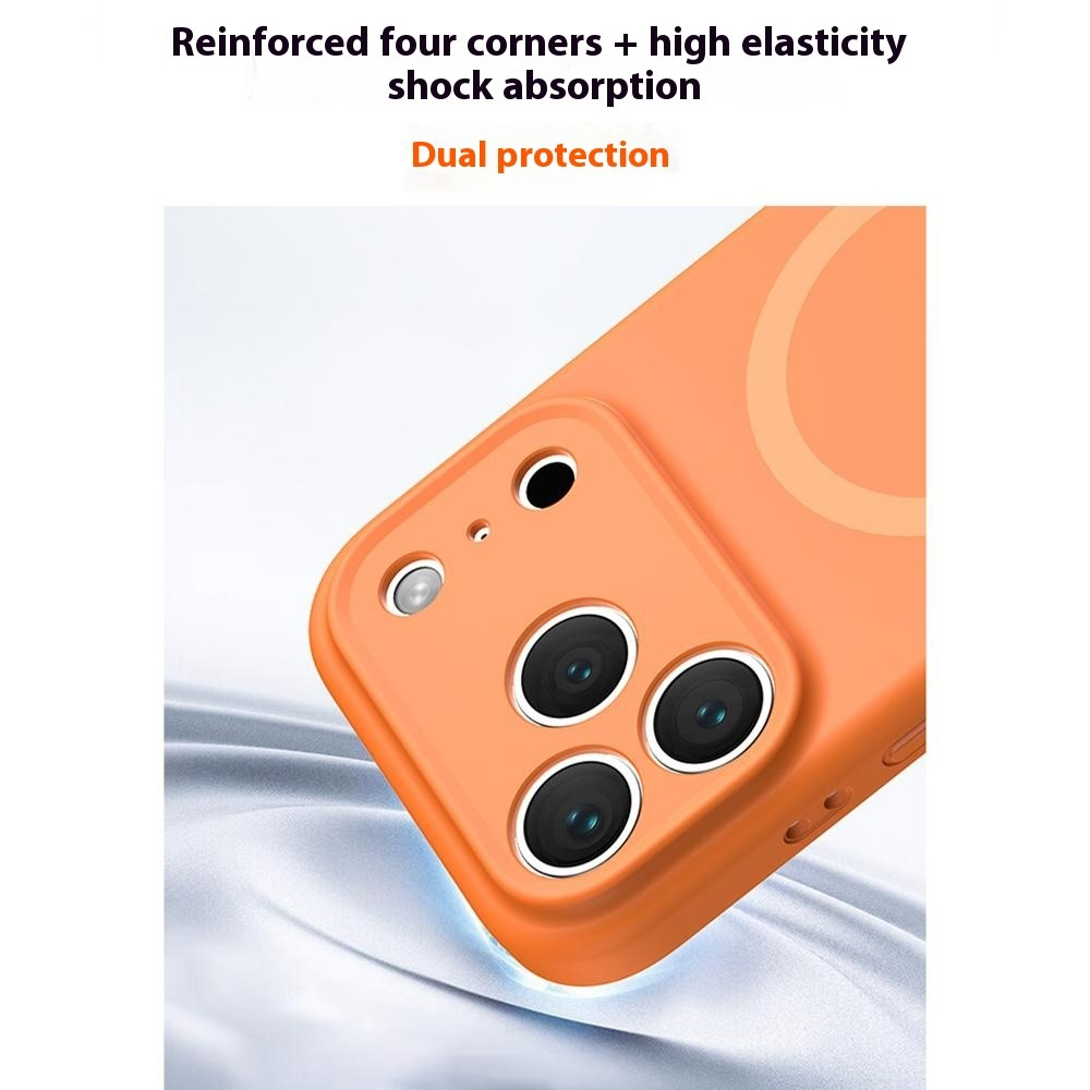 MagSafe-Hülle für Apple iPhone 17 Pro Max, OEM, Flüssigsilikon, Orange