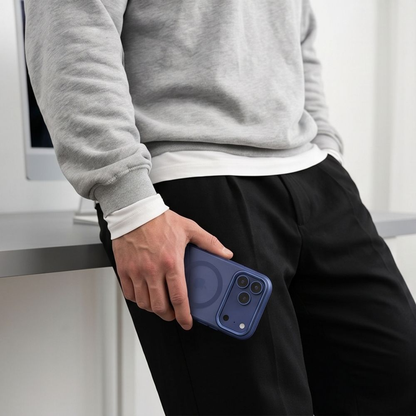 MagSafe-Hülle für Apple iPhone 18 Pro / 17 Pro, Tech-Protect, MagZero, Mattes Marineblau