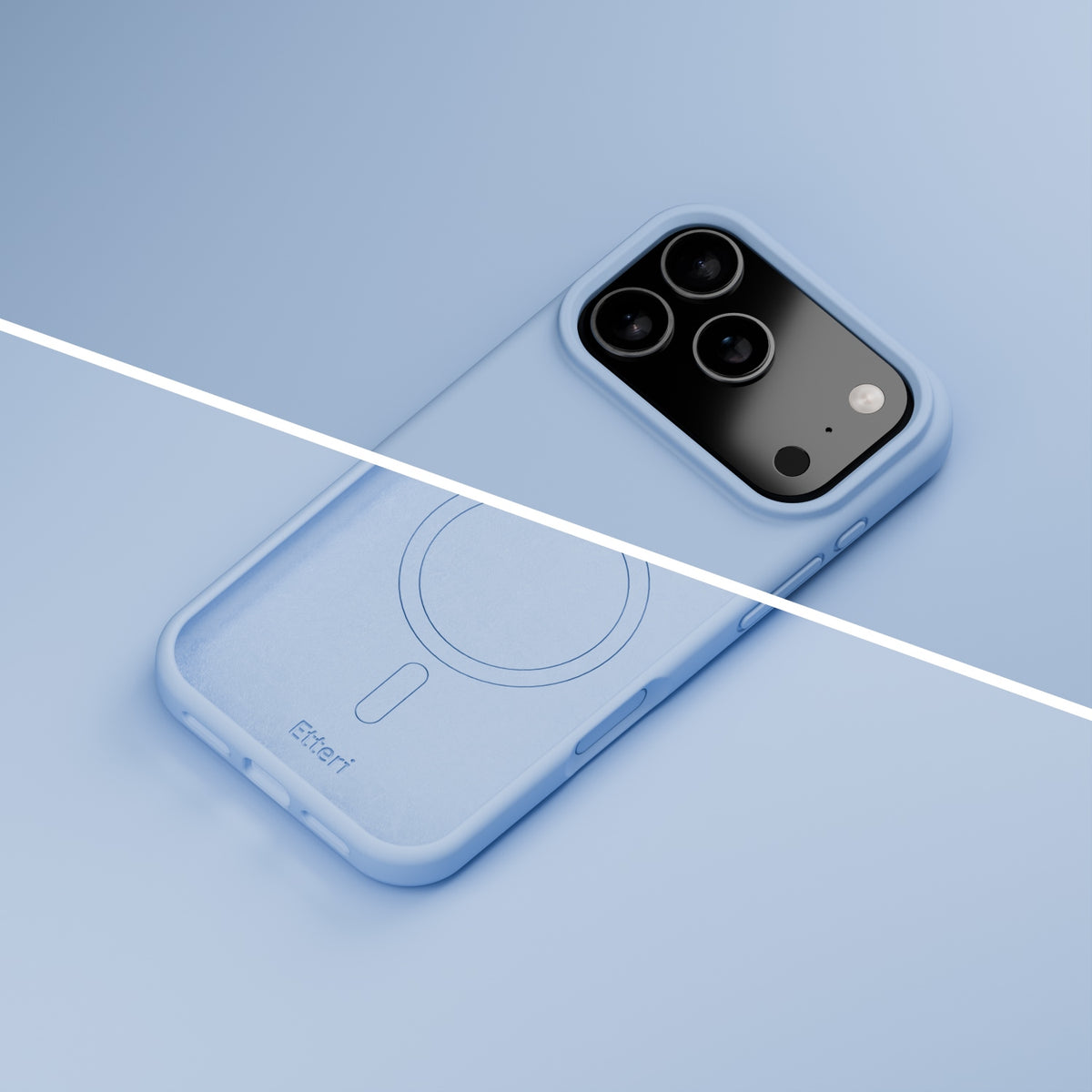 MagSafe-Hülle für Apple iPhone 18 Pro / 17 Pro, Etteri, Silicone Mag, Blau
