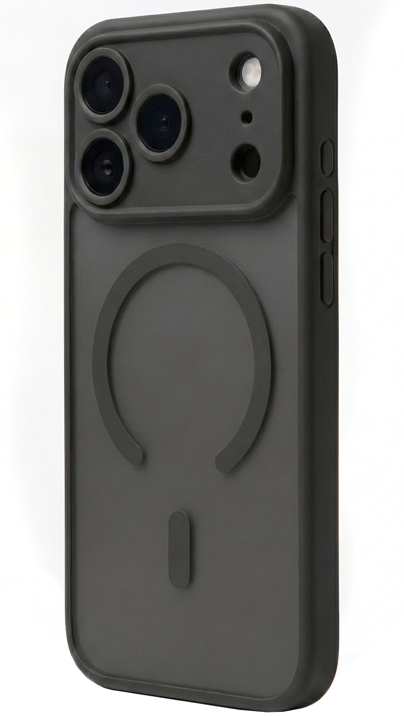 MagSafe-Hülle für Apple iPhone 18 Pro / 17 Pro, OEM, Mag Big Hole, Mattschwarz