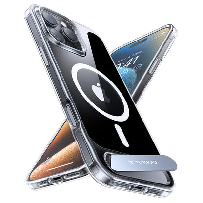 MagSafe Hülle für Apple iPhone 16 Pro Max, Torras, Pstand, Transparent