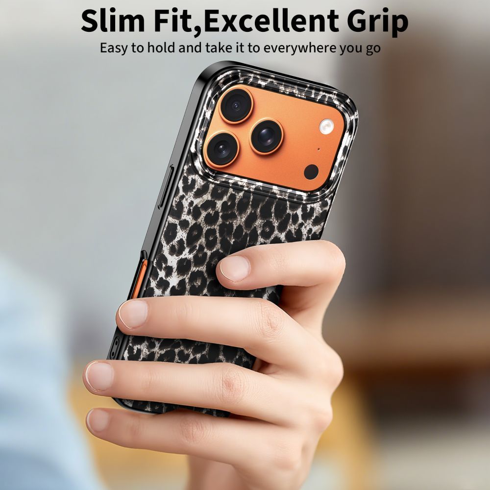 MagSafe Case for Apple iPhone 17 Pro, Tech-Protect, Lamano Leopard, Black