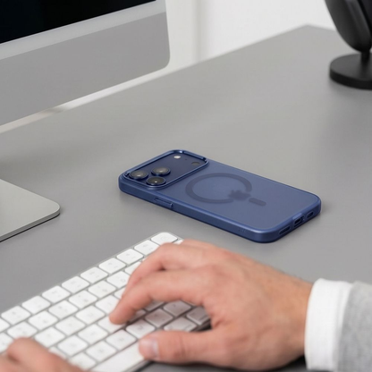 MagSafe-Hülle für Apple iPhone 18 Pro / 17 Pro, Tech-Protect, MagZero, Mattes Marineblau