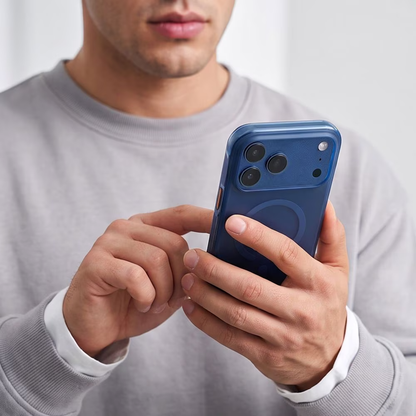 MagSafe-Hülle für Apple iPhone 18 Pro / 17 Pro, Tech-Protect, MagAir CC, Mattes Marineblau