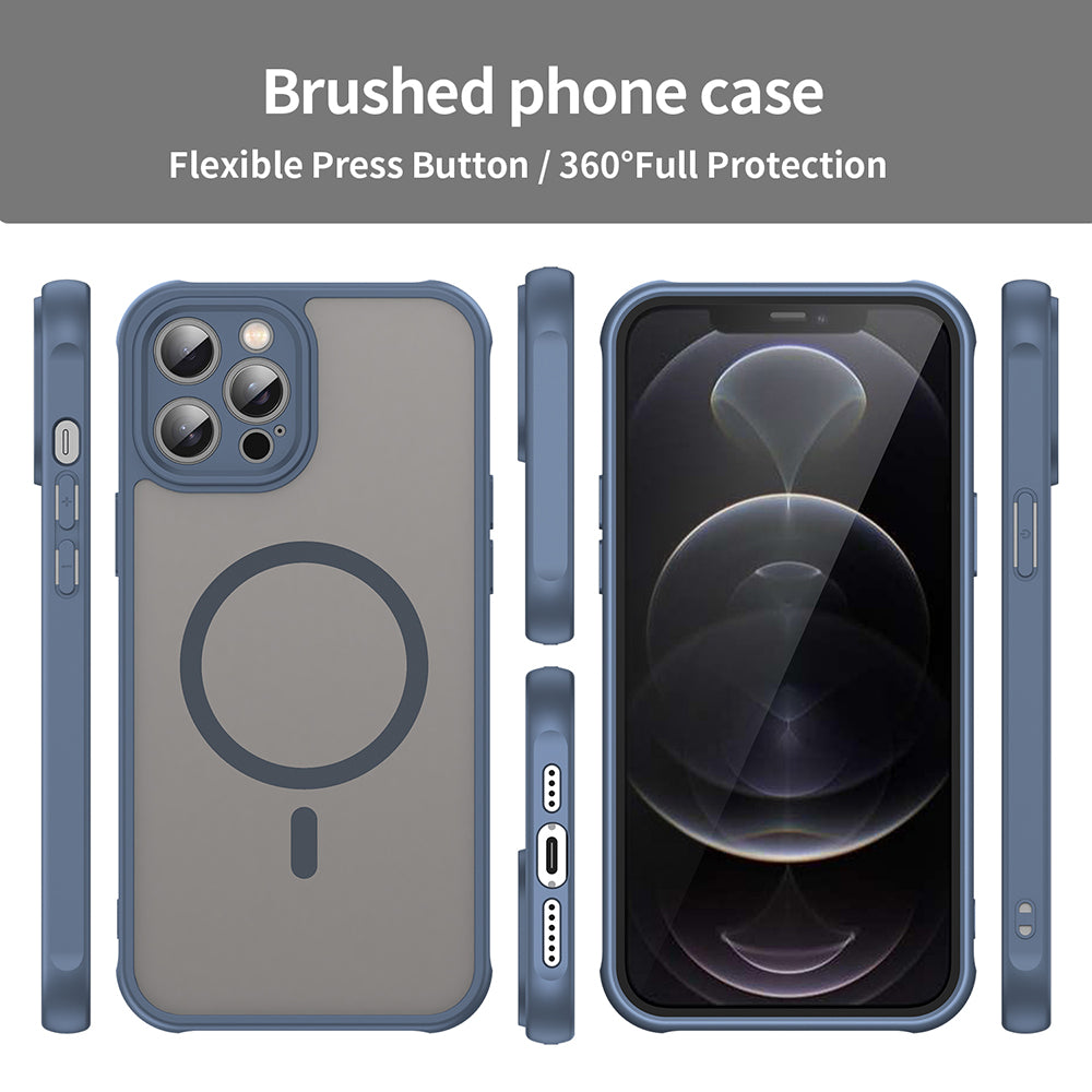 MagSafe-Hülle für Apple iPhone 12 Pro Max, Techsuit, HaloFrost II, Marineblau