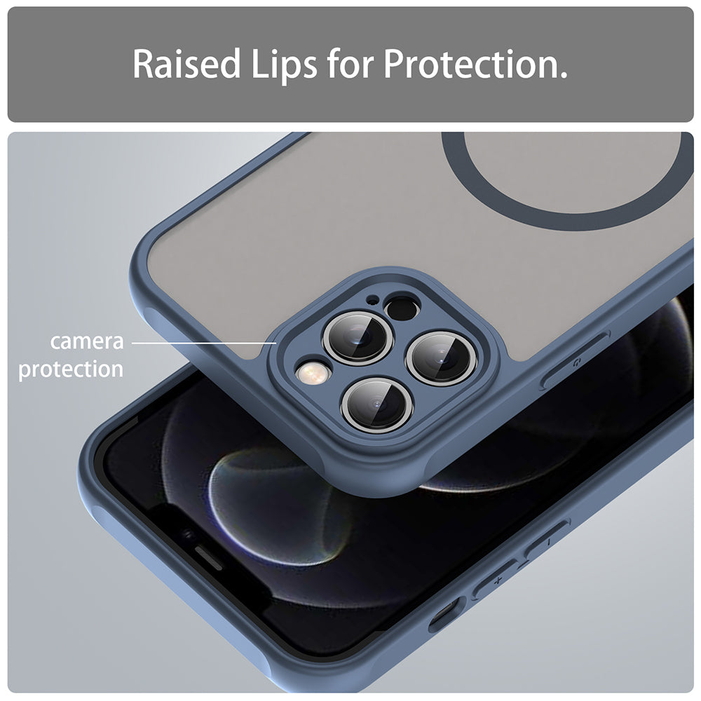 MagSafe-Hülle für Apple iPhone 12 Pro Max, Techsuit, HaloFrost II, Marineblau