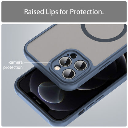 MagSafe-Hülle für Apple iPhone 12 Pro Max, Techsuit, HaloFrost II, Marineblau