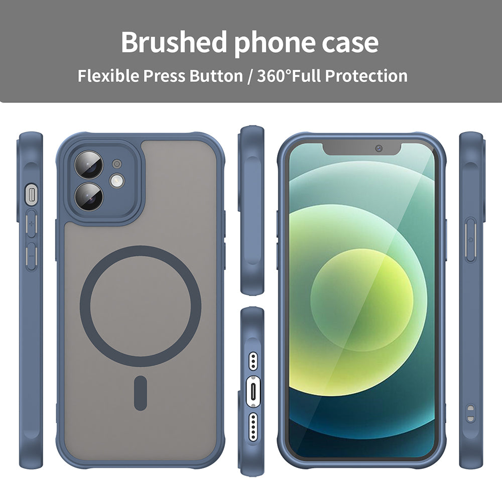 MagSafe-Hülle für Apple iPhone 12, Techsuit, HaloFrost II, Marineblau
