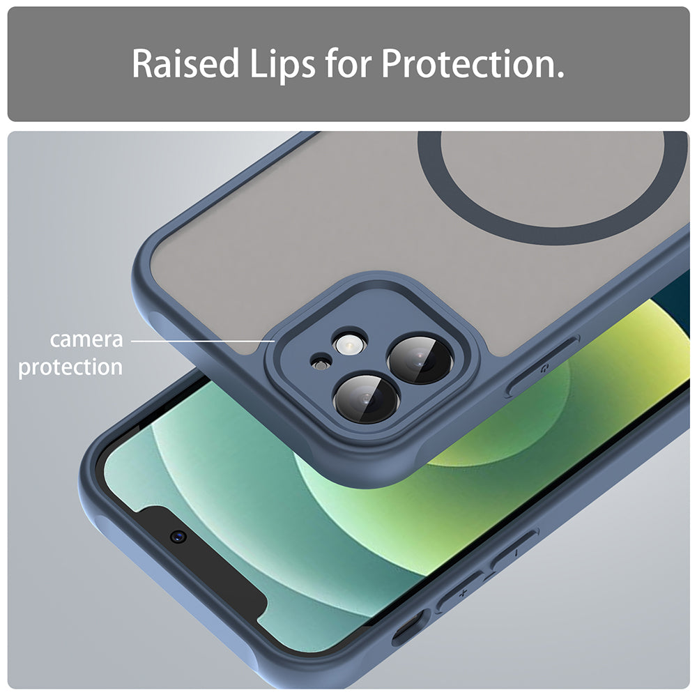 MagSafe-Hülle für Apple iPhone 12, Techsuit, HaloFrost II, Marineblau