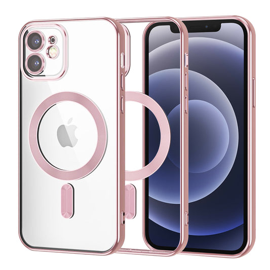 MagSafe-Hülle für Apple iPhone 12, Techsuit, Luxury Crystal, Rosa
