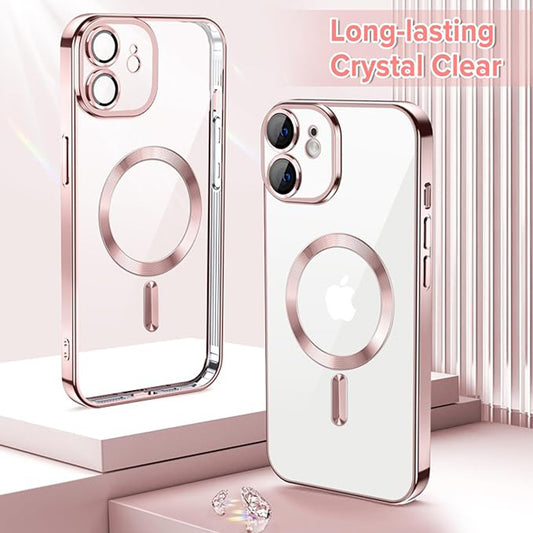 MagSafe-Hülle für Apple iPhone 12, Techsuit, Luxury Crystal, Rosa