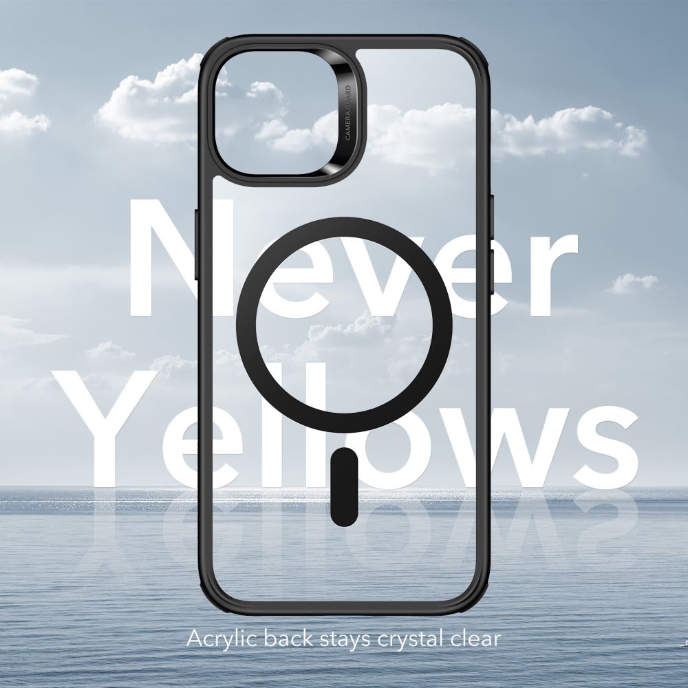 MagSafe Hülle für Apple iPhone 14 / 13, ESR, Classic Hybrid, Schwarz Transparent