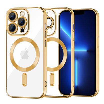 MagSafe-Hülle für Apple iPhone 13 Pro Max, Techsuit, Luxury Crystal, Gold