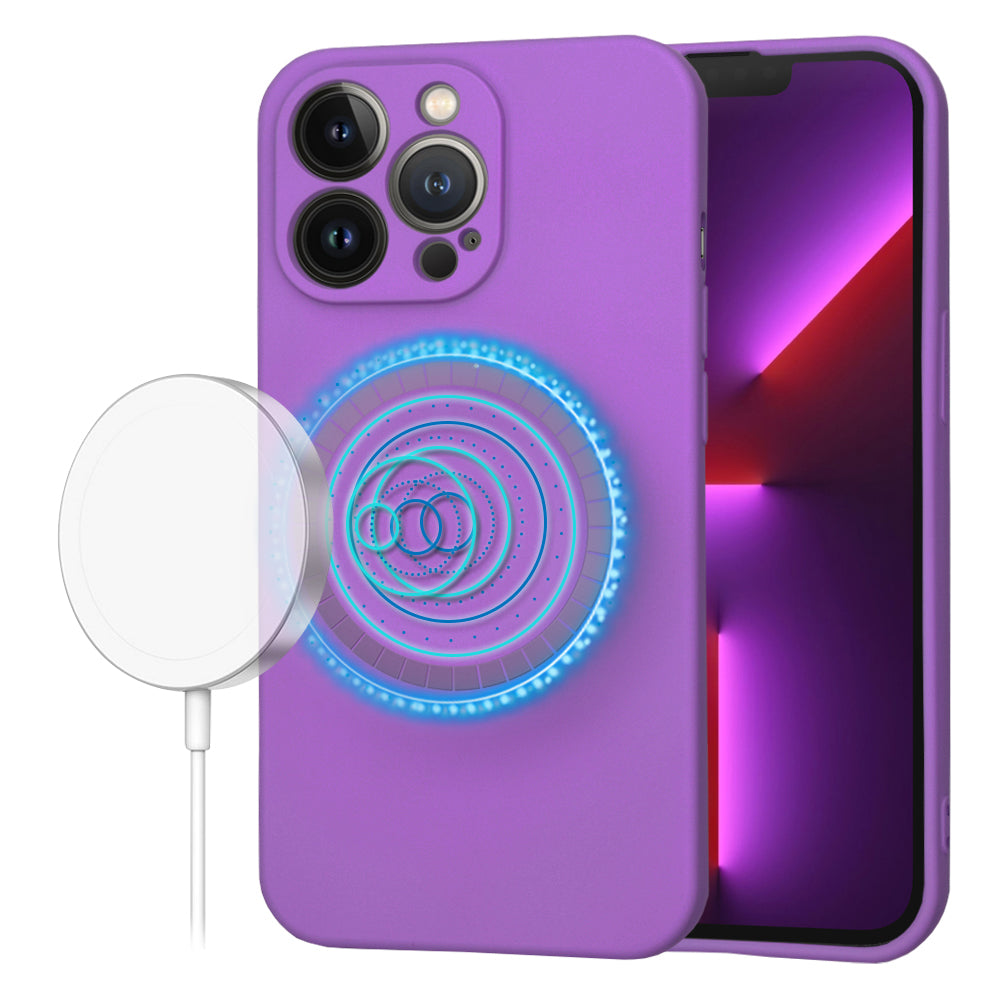 MagSafe Case for Apple iPhone 13 Pro, Techsuit, SoftFlex, Purple
