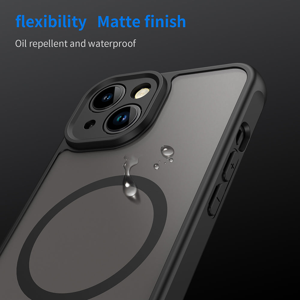 MagSafe-Hülle für Apple iPhone 13, Techsuit, HaloFrost II, Schwarz