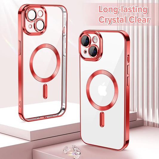 MagSafe-Hülle für Apple iPhone 13, Techsuit, Luxury Crystal, Rot