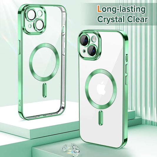 MagSafe-Hülle für Apple iPhone 13, Techsuit, Luxury Crystal, Hellgrün