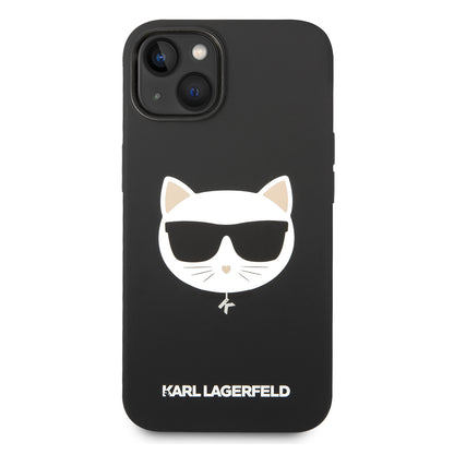 MagSafe Case for Apple iPhone 14 Plus, Karl Lagerfeld, Silicone Choupette's Head, Black
