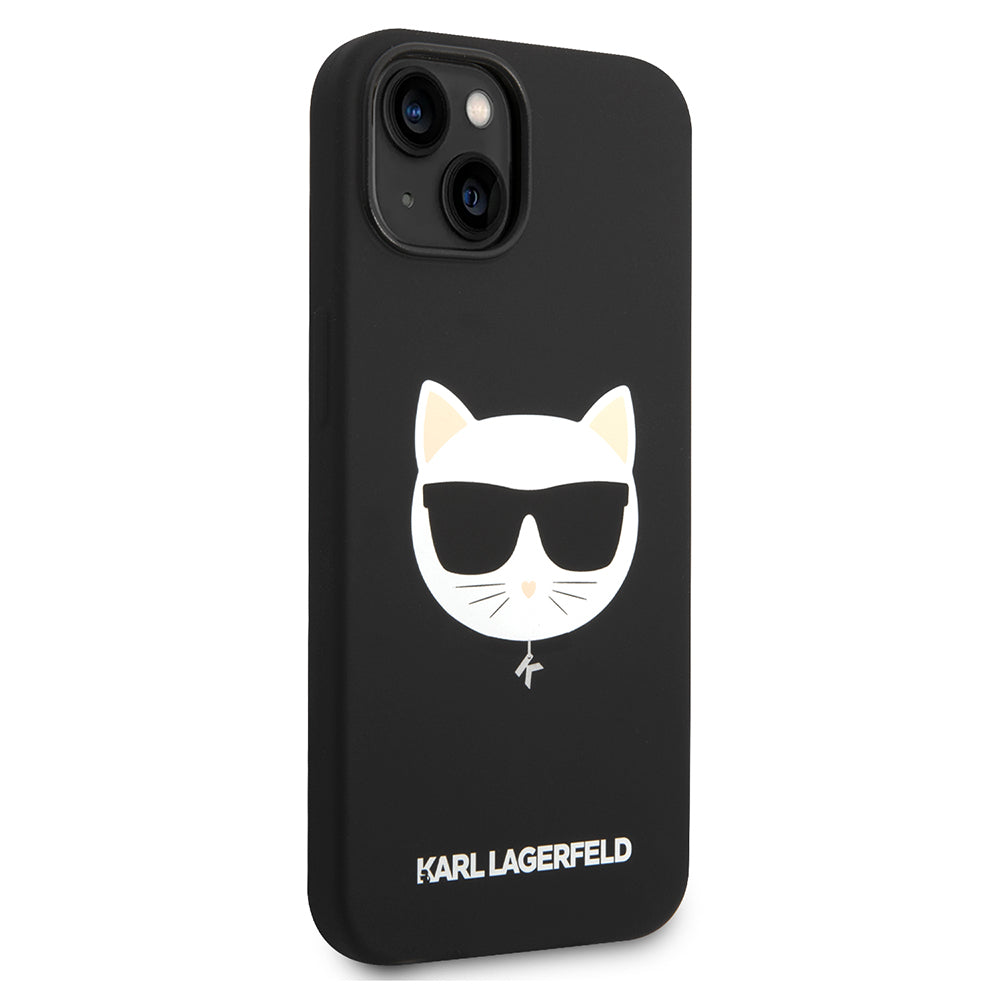 MagSafe Case for Apple iPhone 14 Plus, Karl Lagerfeld, Silicone Choupette's Head, Black