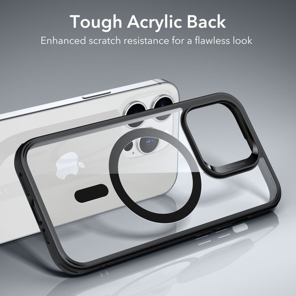 MagSafe-Hülle für Apple iPhone 14 Pro, ESR, Classic Hybrid, Schwarz Transparent