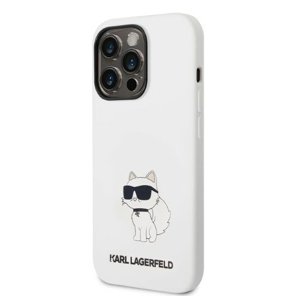 MagSafe Hülle für Apple iPhone 14 Pro, Karl Lagerfeld, Silikon Choupette, Weiß