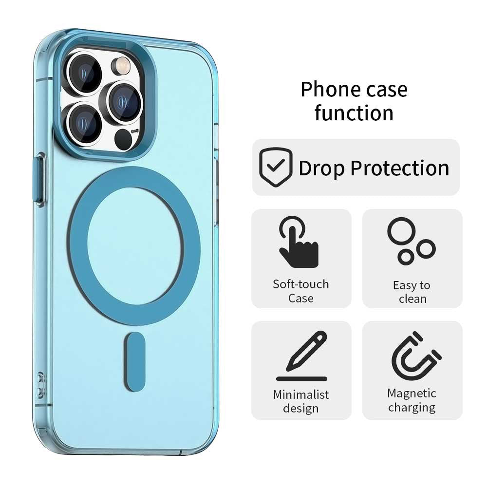 MagSafe-Hülle für Apple iPhone 14 Pro Max, Techsuit, CandyCase, Blau