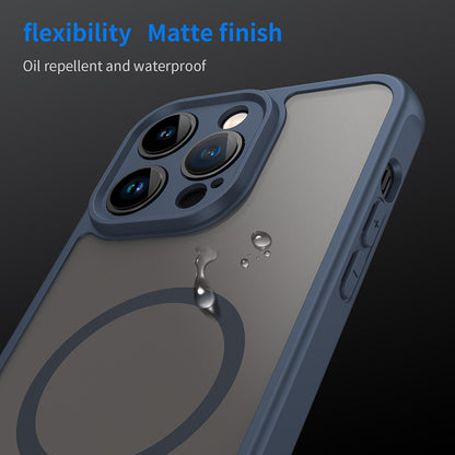 MagSafe-Hülle für Apple iPhone 14 Pro Max, Techsuit, HaloFrost II, Marineblau