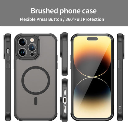 MagSafe-Hülle für Apple iPhone 14 Pro Max, Techsuit, HaloFrost II, Schwarz