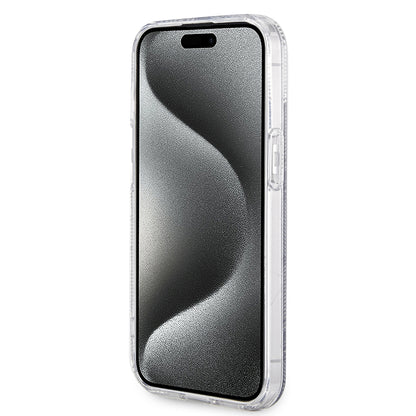 MagSafe Hülle für Apple iPhone 15, Guess, IML Gcube, Schwarz