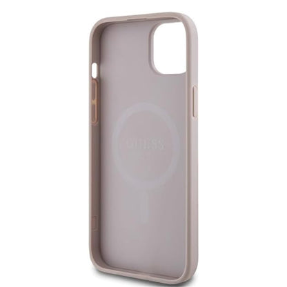 MagSafe Hülle für Apple iPhone 15 Plus, Guess, 4G Collection, Rosa