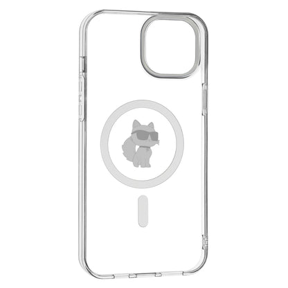 MagSafe Hülle für Apple iPhone 15 Plus / 14 Plus, Karl Lagerfeld, IML Choupette, Transparent