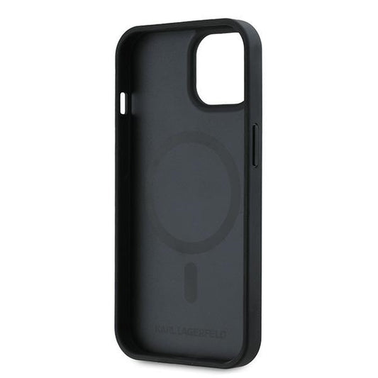MagSafe Hülle für Apple iPhone 15 Plus, Karl Lagerfeld, Karl's Head, Schwarz