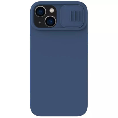 MagSafe-Hülle für Apple iPhone 15 Plus, Nillkin, CamShield Silky, Blau