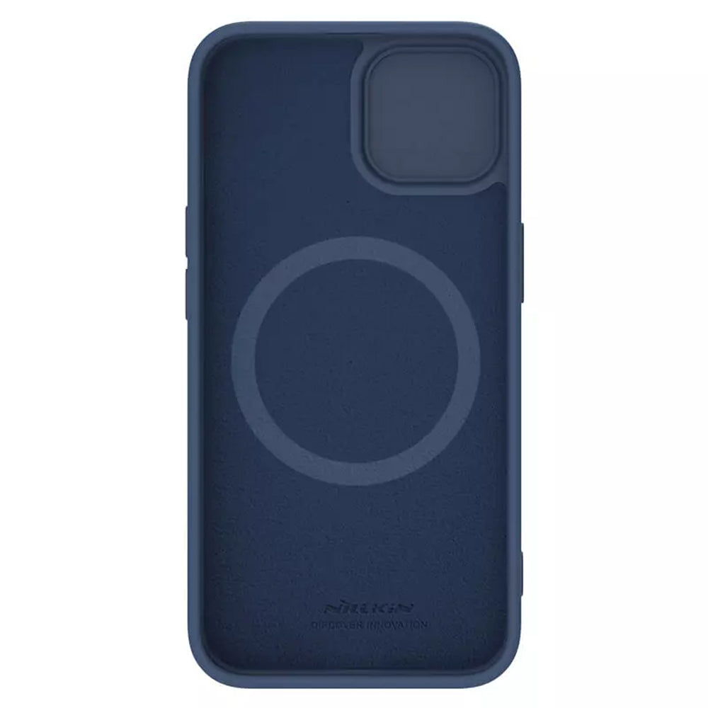 MagSafe-Hülle für Apple iPhone 15 Plus, Nillkin, CamShield Silky, Blau