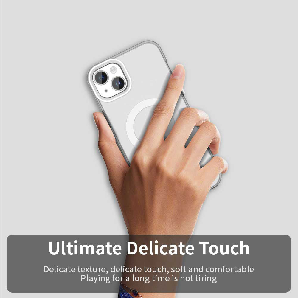 MagSafe Case for Apple iPhone 15 Plus, Techsuit, CandyCase, White