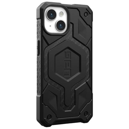 MagSafe-Hülle für Apple iPhone 15 Plus, Urban Armor Gear, Monarch Pro Carbon, Schwarz